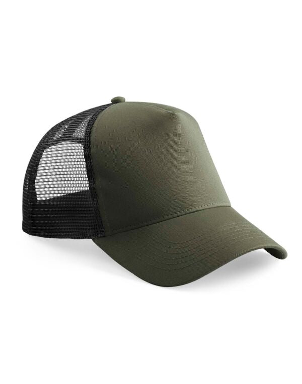 Beechfield Junior Snapback Trucker Cap | 5 Panel | 7 Colours | Kids Unisex Size - Hat - Logo Free Clothing