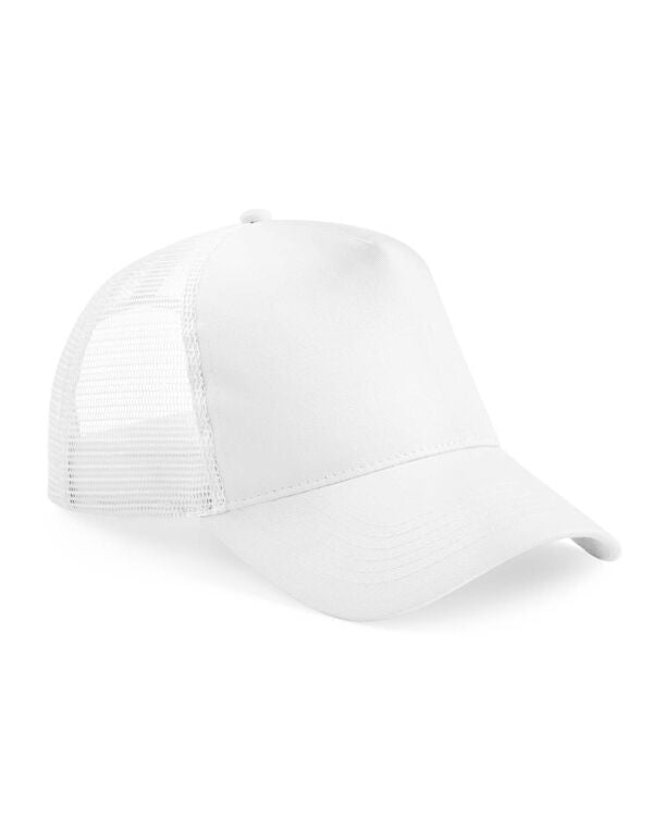 Beechfield Junior Snapback Trucker Cap | 5 Panel | 7 Colours | Kids Unisex Size - Hat - Logo Free Clothing