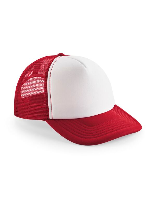 Beechfield Junior Vintage Snapback Trucker Cap | 5 Panel | 9 Colours | Kids Unisex Size - Hat - Logo Free Clothing