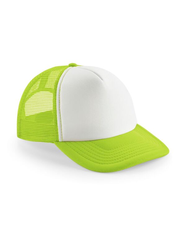Beechfield Junior Vintage Snapback Trucker Cap | 5 Panel | 9 Colours | Kids Unisex Size - Hat - Logo Free Clothing