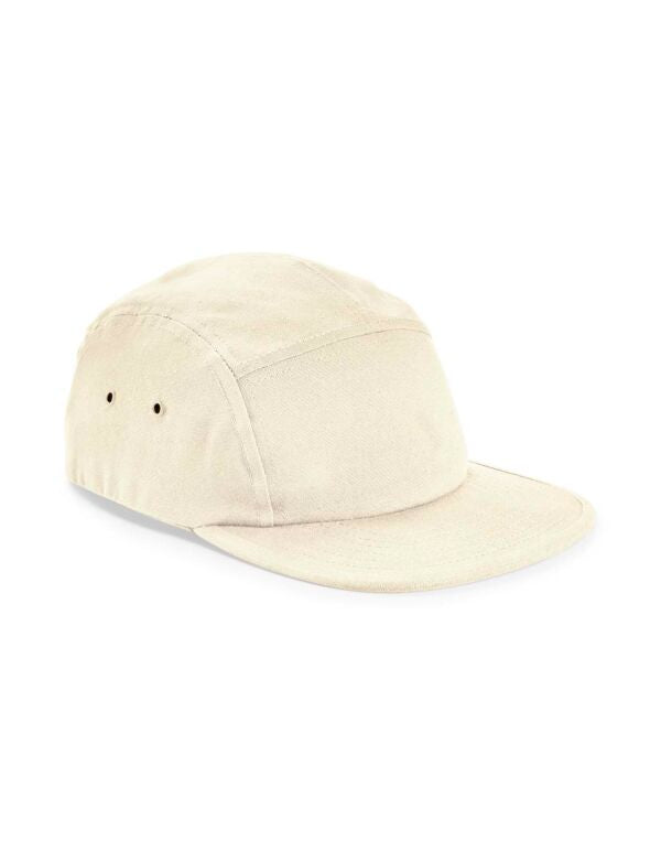 Beechfield Canvas 5 Panel Camper Cap | Cotton | Flat Peak | Unisex | 5 Colours | One Size - Hat - Logo Free Clothing