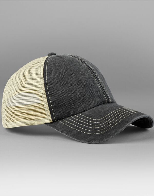 Beechfield 6 Panel Vintage Trucker Cap | Unisex | Contrast Styling | 4 Colours | One Size