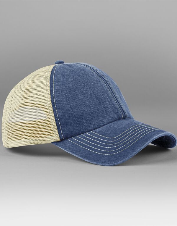 Beechfield 6 Panel Vintage Trucker Cap | Unisex | Contrast Styling | 4 Colours | One Size