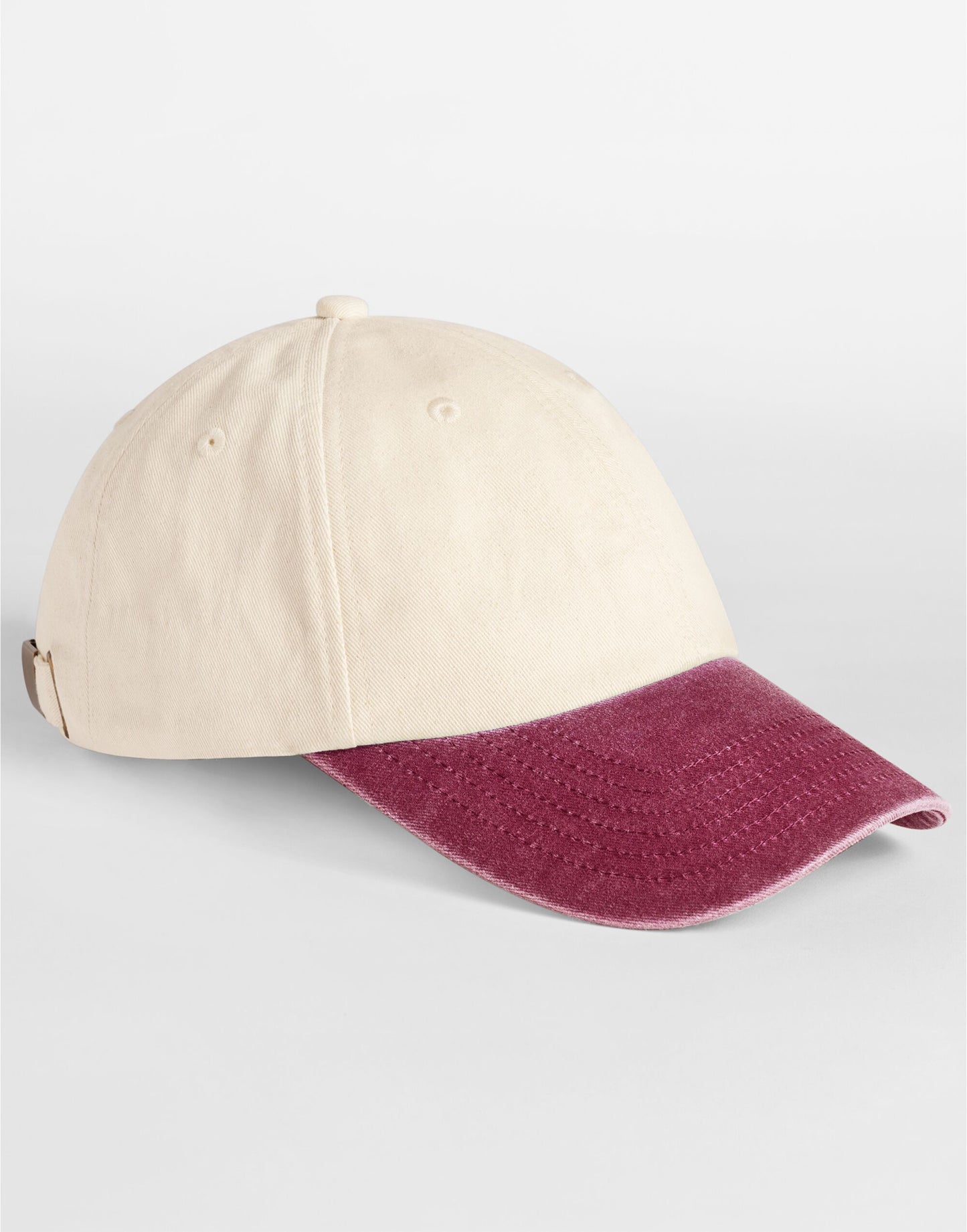 Beechfield Contrast Peak Vintage 6 Panel Dad Cap | Unisex | 100% Cotton | 5 Colours | One Size