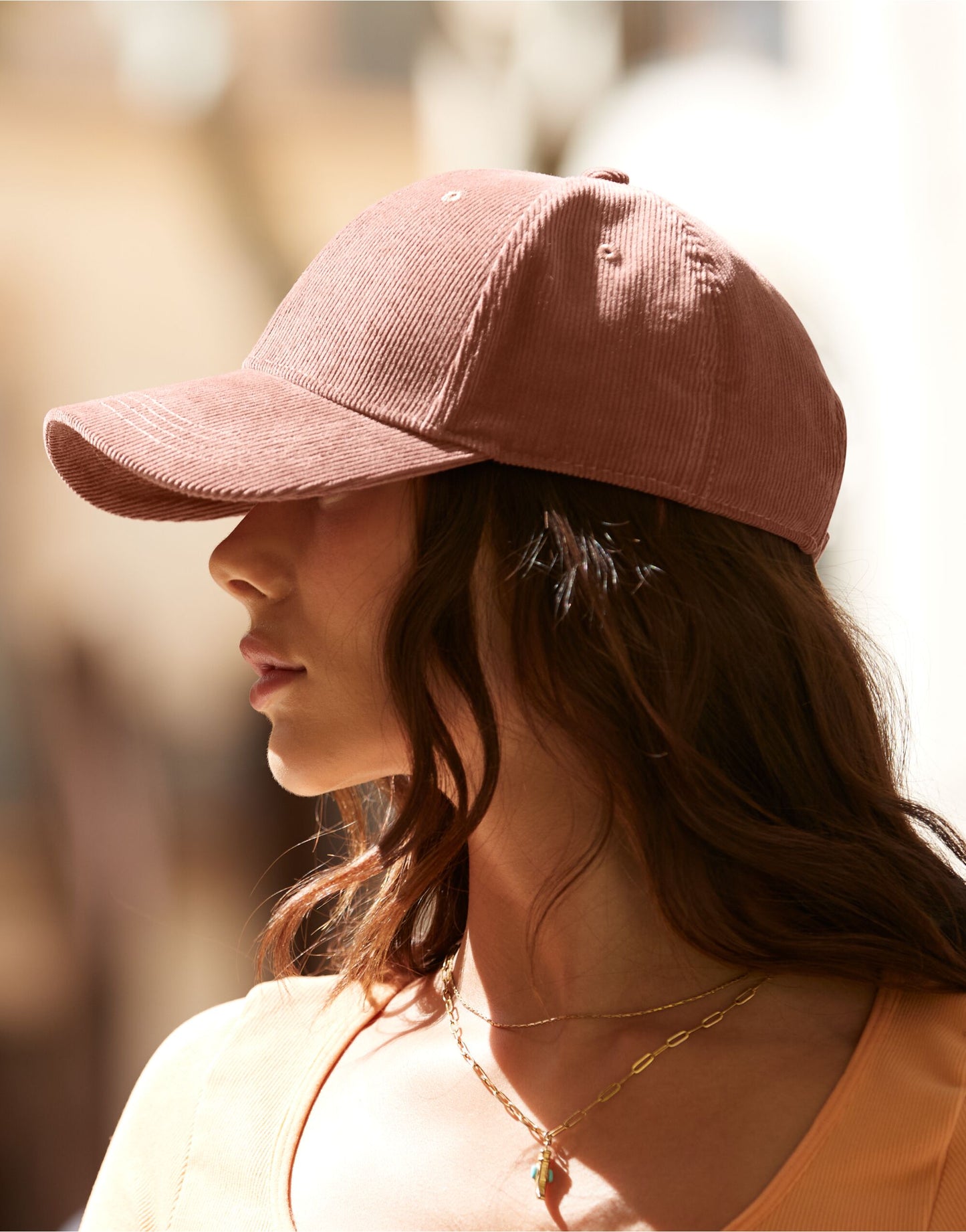 Beechfield | EarthAware® Organic Cord Baseball Cap | Logo Free Clothing