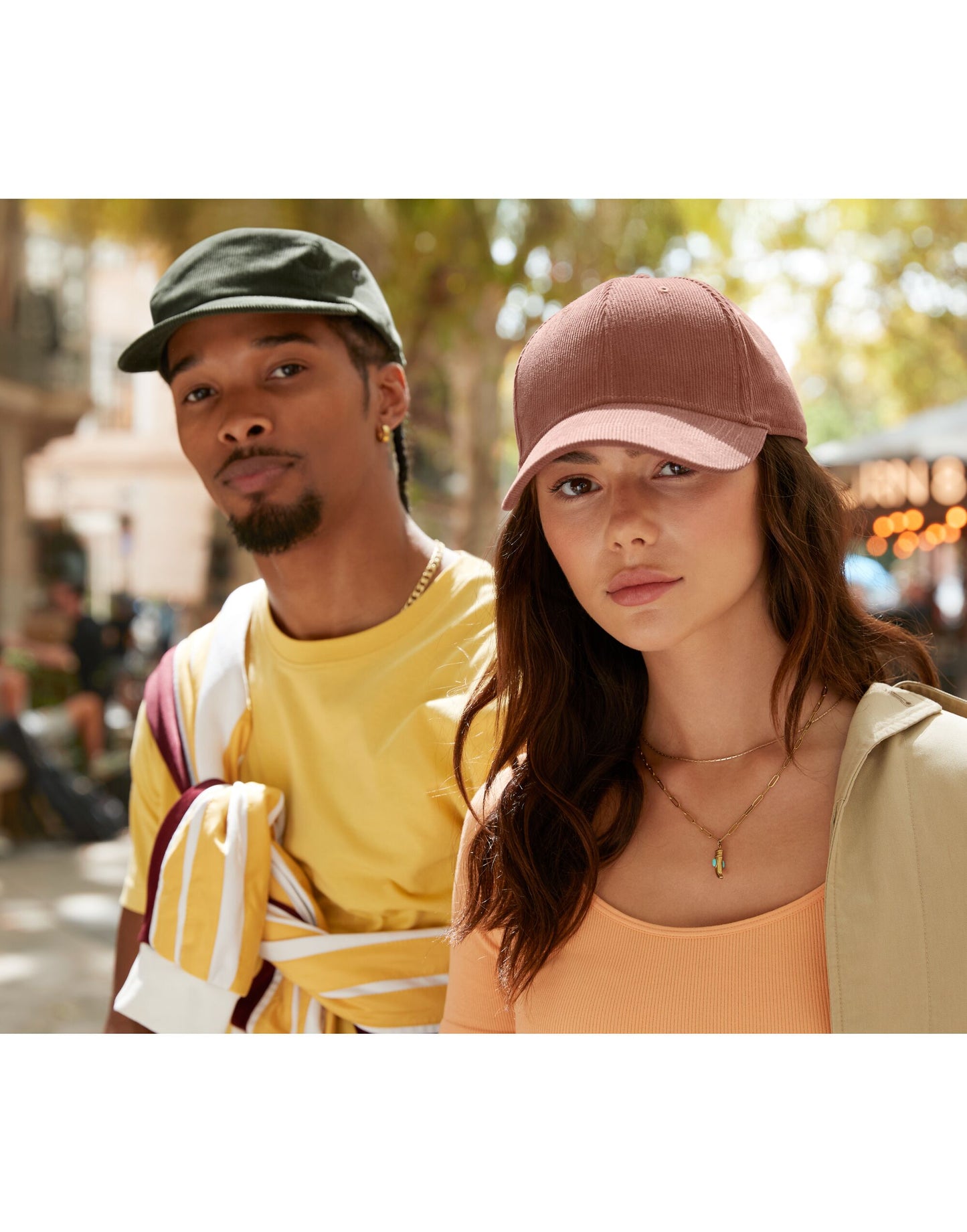 Beechfield | EarthAware® Organic Cord Baseball Cap | Logo Free Clothing