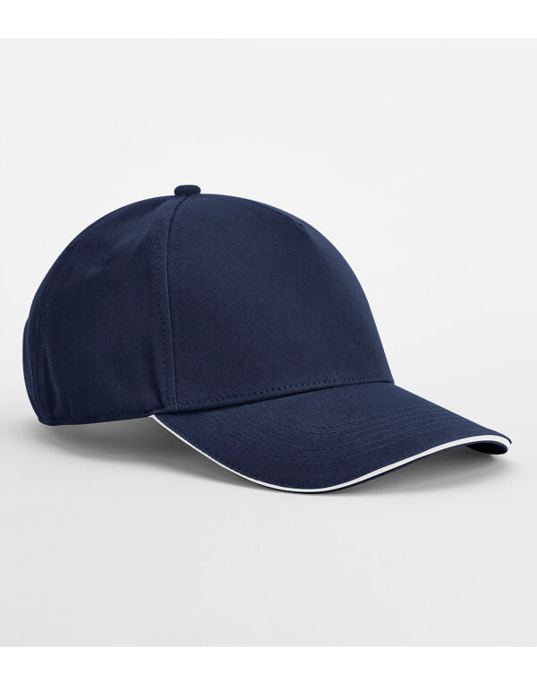 Beechfield EarthAware® Organic 5 Panel Cap | Sandwich Peak | Unisex | 7 Colours | One Size - Hat - Logo Free Clothing