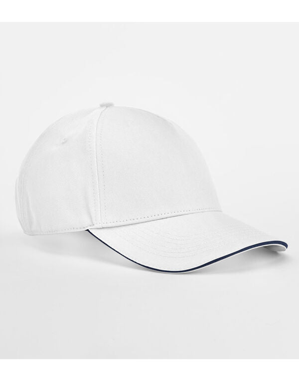 Beechfield EarthAware® Organic 5 Panel Cap | Sandwich Peak | Unisex | 7 Colours | One Size - Hat - Logo Free Clothing