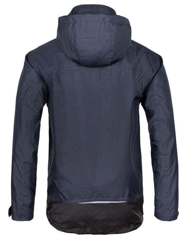 Jobman Mens Shell Jacket | Very Waterproof | Breathable | Hooded | Navy or Black | S-2XL - Winter Jacket - Logo Free Clothing