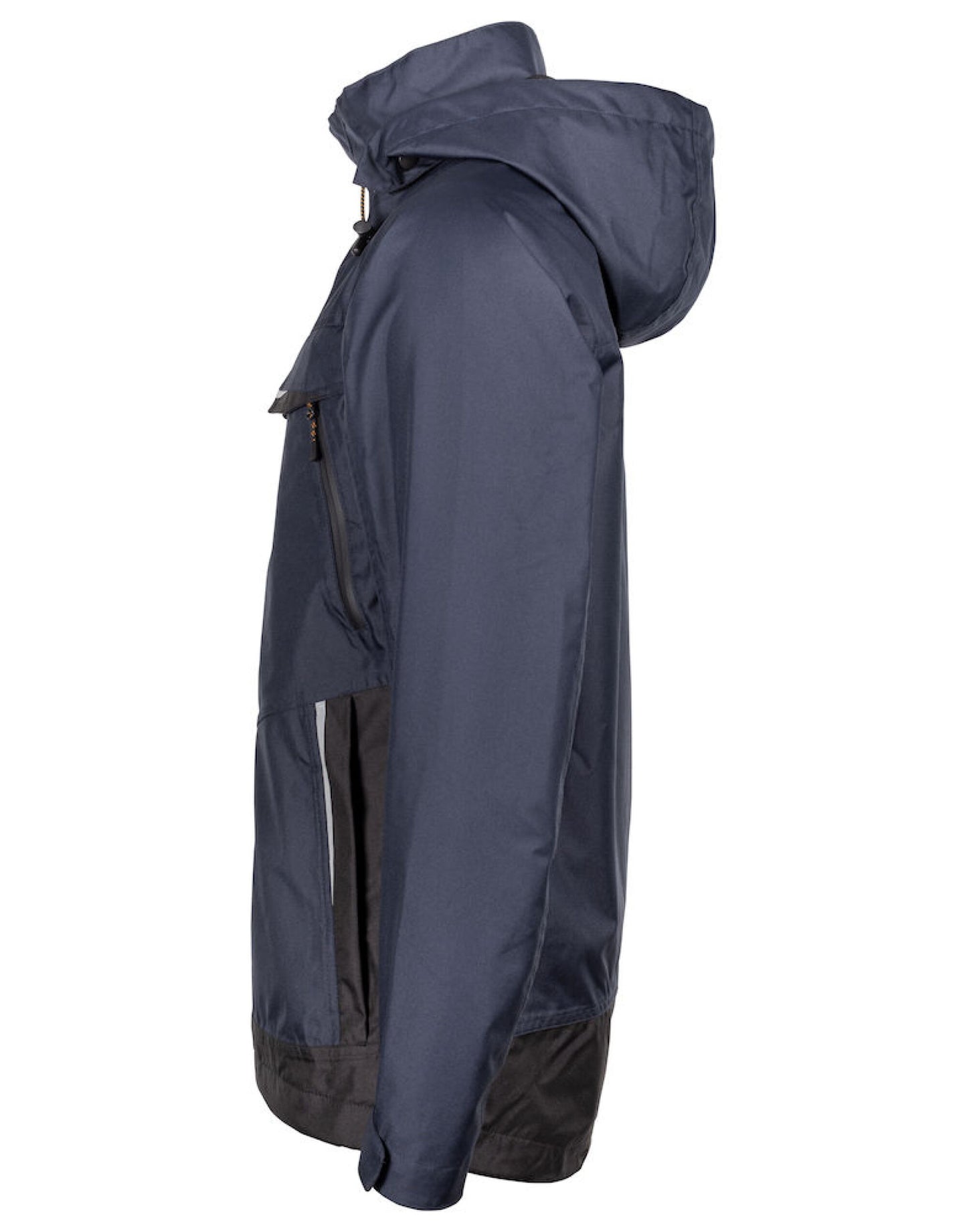 Jobman Mens Shell Jacket | Very Waterproof | Breathable | Hooded | Navy or Black | S-2XL - Winter Jacket - Logo Free Clothing