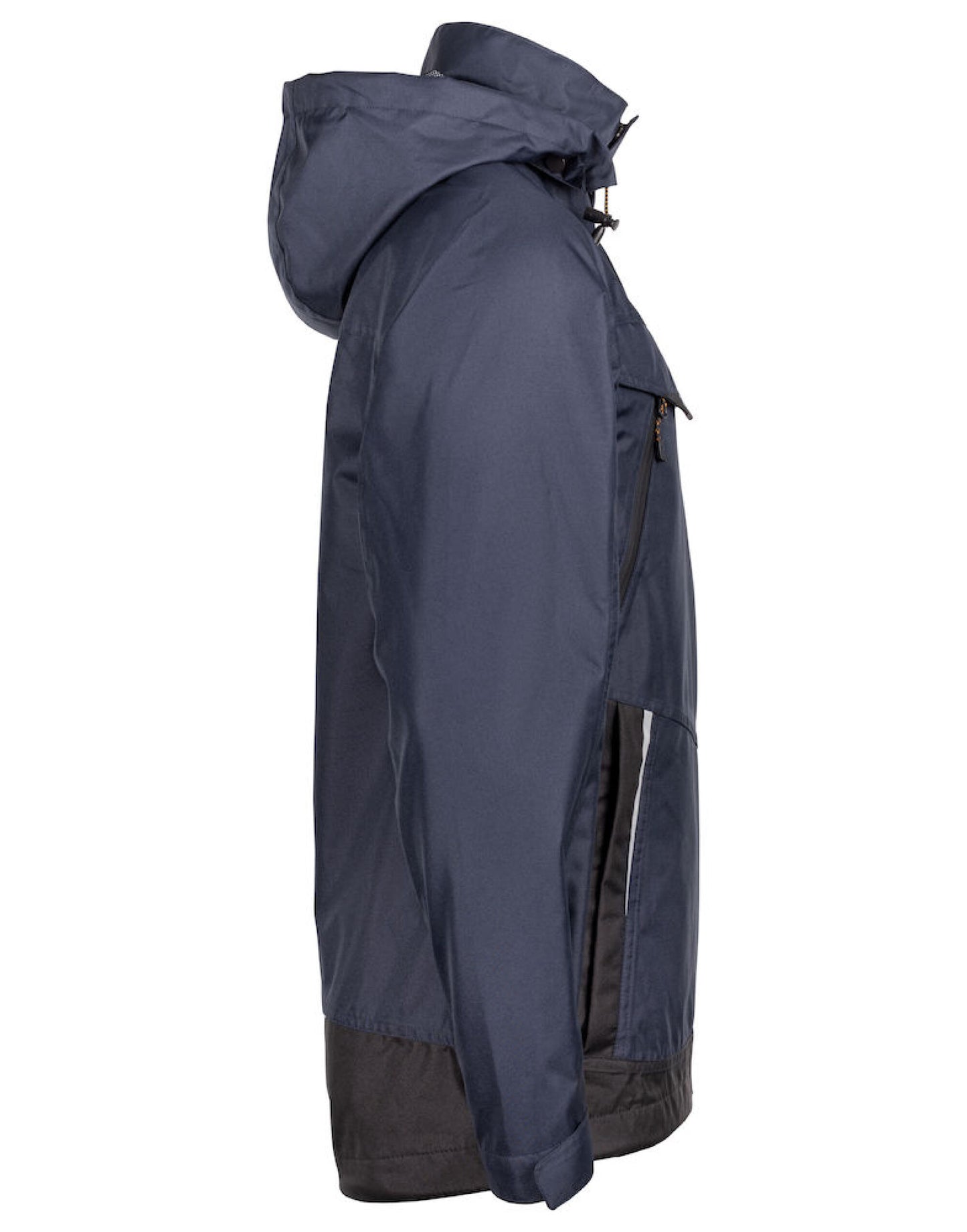 Jobman Mens Shell Jacket | Very Waterproof | Breathable | Hooded | Navy or Black | S-2XL - Winter Jacket - Logo Free Clothing
