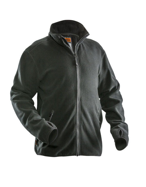 Jobman Mens Fleece Jacket | Full Zip | Warm | Soft | Durable | Black or Navy | S-2XL - Fleece - Logo Free Clothing