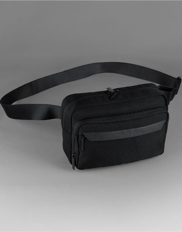 Quadra Airside Recycled Crossbody Bag | 2 Litre Capacity | Stone or Black | One Size