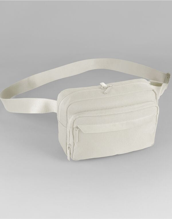 Quadra Airside Recycled Crossbody Bag | 2 Litre Capacity | Stone or Black | One Size