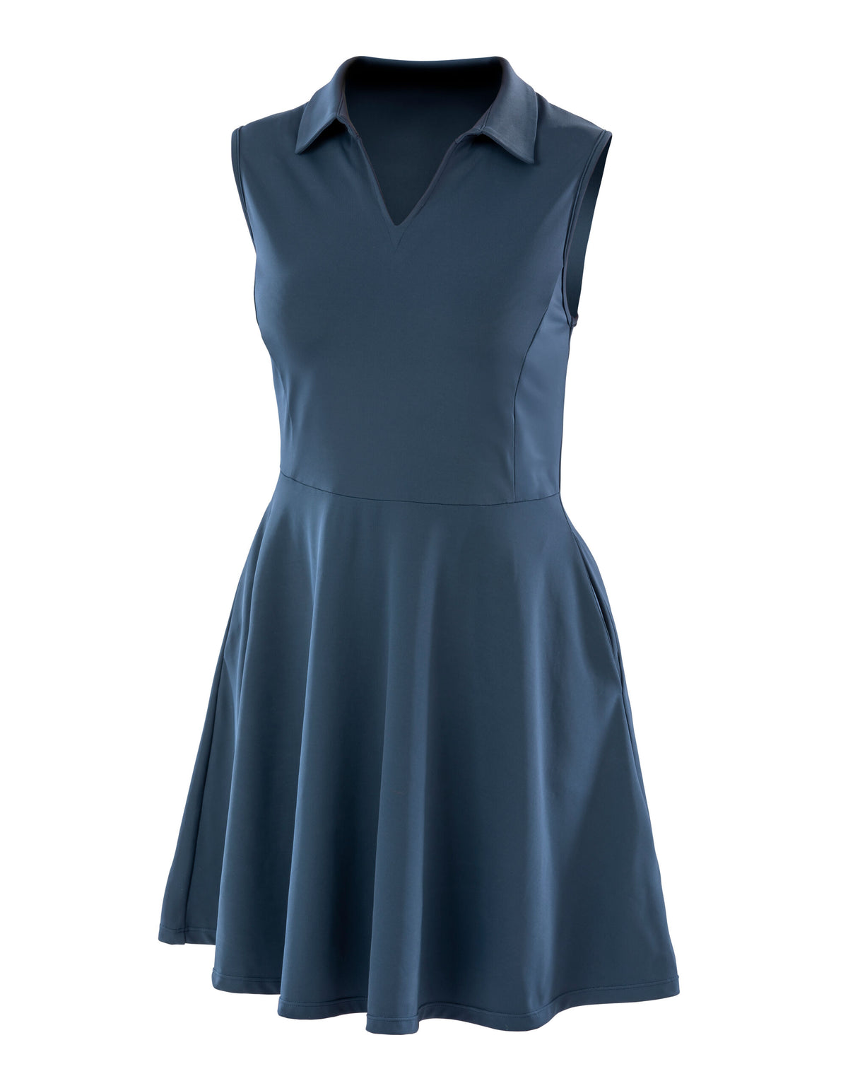 Spiro Recycled Ladies Fitness Dress in Navy, front view