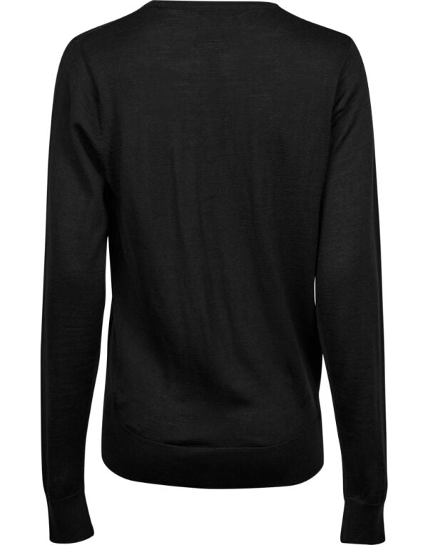 Tee Jays Ladies Crew Neck Knitted Sweater | Merino Blend | Pullover | 3 Colours | S-2XL - Knitwear - Logo Free Clothing
