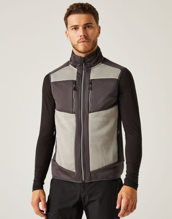 Regatta E-Volve Mens Knit Effect Stretch Gilet | Fleece Body Warmer | 4 Colours | XS-3XL - Gilet - Logo Free Clothing