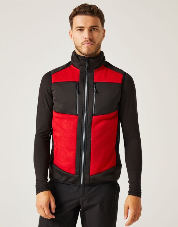 Regatta E-Volve Mens Knit Effect Stretch Gilet | Fleece Body Warmer | 4 Colours | XS-3XL - Gilet - Logo Free Clothing