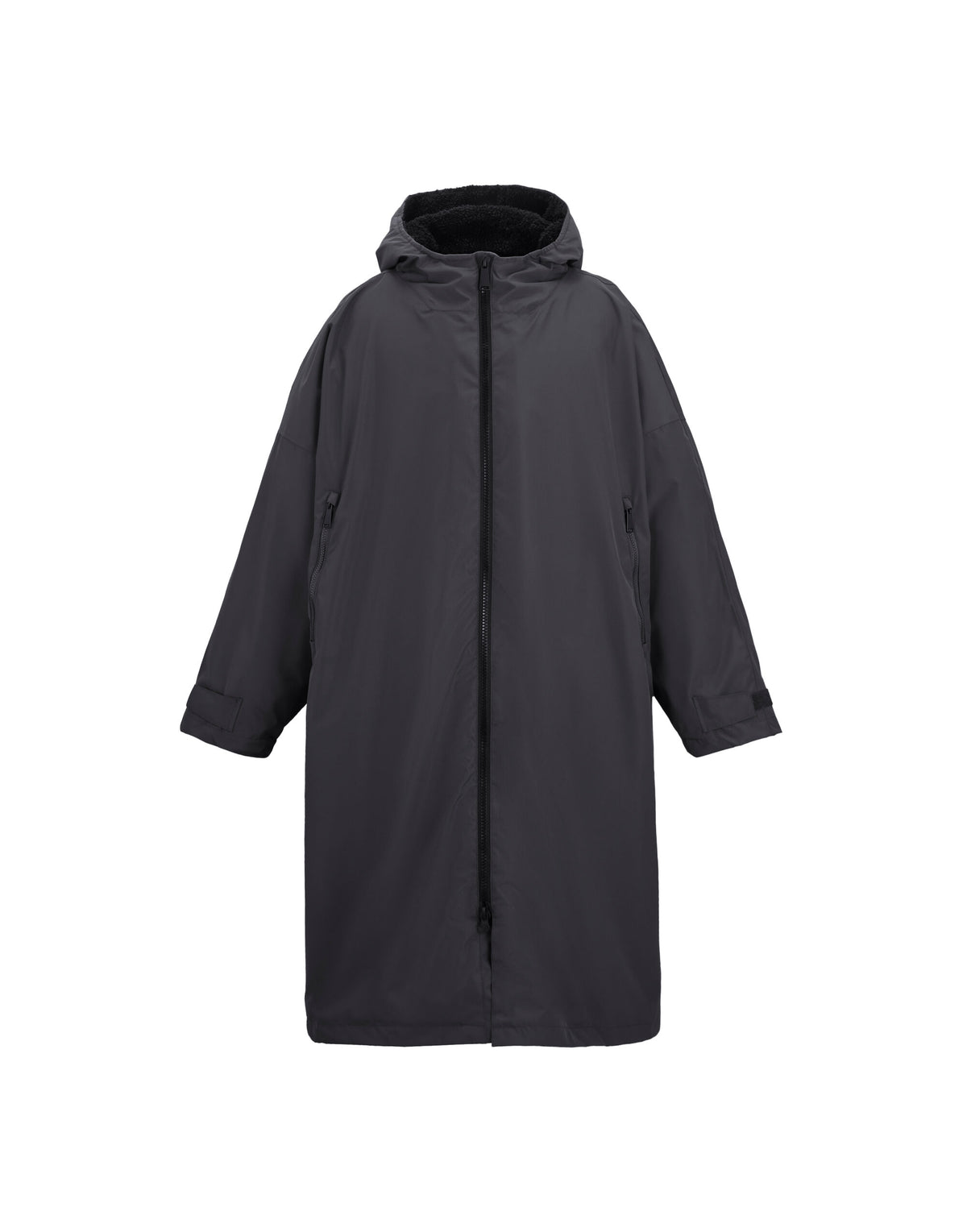 Regatta Pro Changing Dryrobe Jacket in Slate Grey and Black, front view