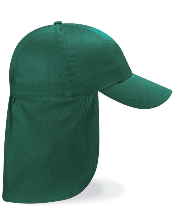 Beechfield Junior Legionnaire Style Cap | 100% Cotton | 7 Colours | Kids Unisex Size - Hat - Logo Free Clothing