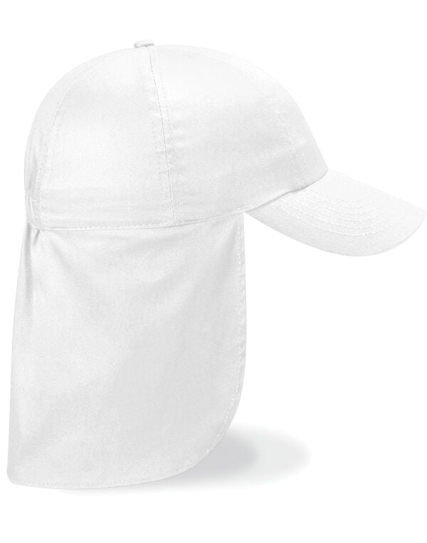 Beechfield Junior Legionnaire Style Cap | 100% Cotton | 7 Colours | Kids Unisex Size - Hat - Logo Free Clothing