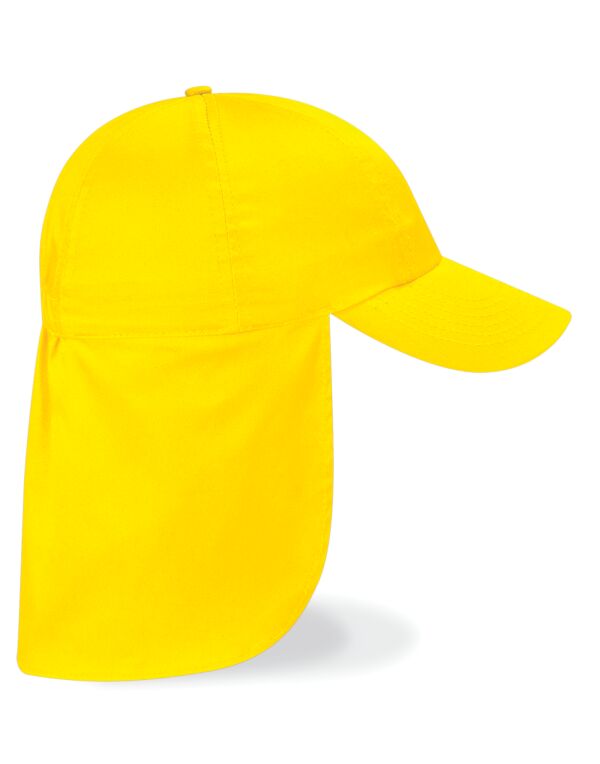 Beechfield Junior Legionnaire Style Cap | 100% Cotton | 7 Colours | Kids Unisex Size - Hat - Logo Free Clothing