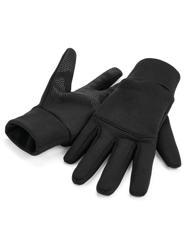 Beechfield Softshell Sports Tech Gloves | Unisex | Touchscreen Gloves | 3 Colours | S-XL - Gloves - Logo Free Clothing