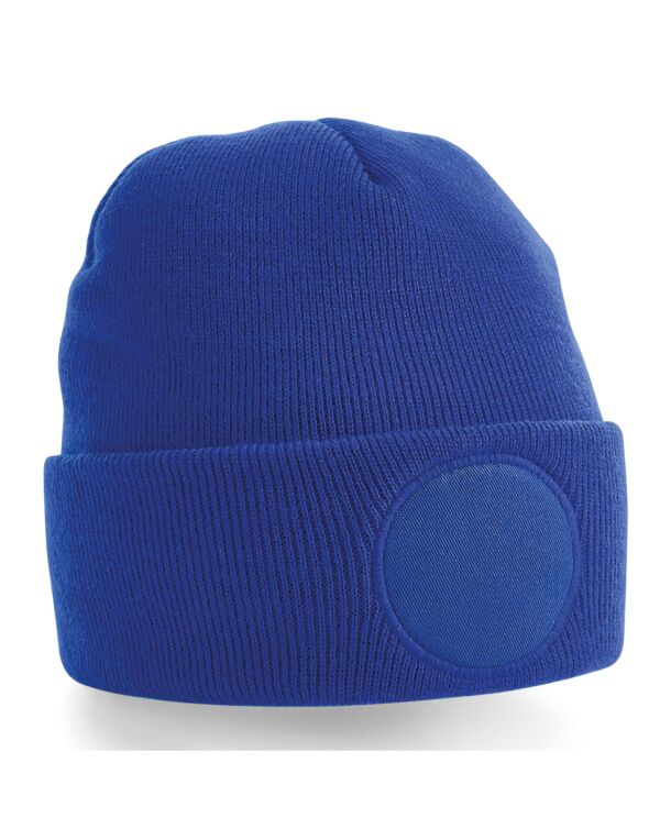 Beechfield Circular Patch Beanie | Unisex | Double Knit | Cuffed | 8 Colours | One Size - Hat - Logo Free Clothing
