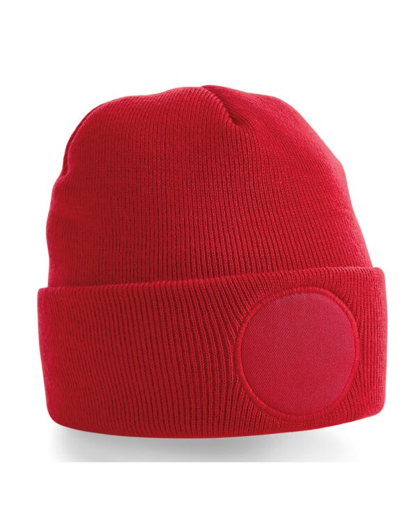 Beechfield Circular Patch Beanie | Unisex | Double Knit | Cuffed | 8 Colours | One Size - Hat - Logo Free Clothing