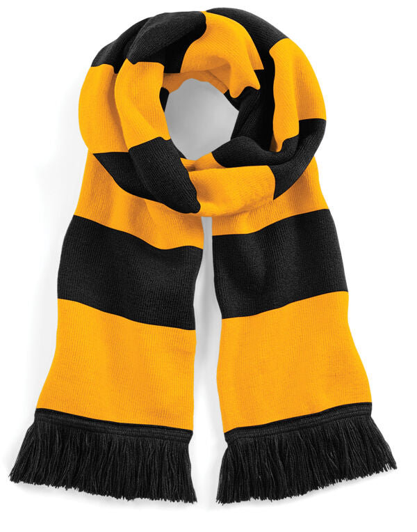 Beechfield Stadium Scarf | Unisex | Striped | Tassels | 9 Colours | One Size - Scarf - Logo Free Clothing
