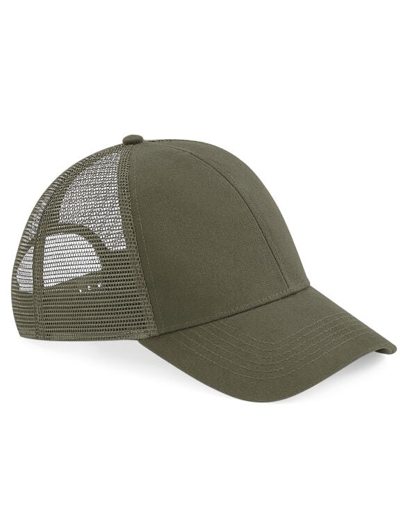 Beechfield EarthAware® Organic Cotton Trucker Cap | Unisex | 6 Panel | 5 Colours | One Size - Hat - Logo Free Clothing