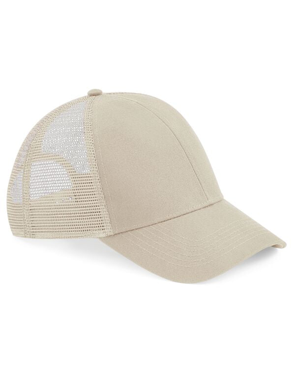 Beechfield EarthAware® Organic Cotton Trucker Cap | Unisex | 6 Panel | 5 Colours | One Size - Hat - Logo Free Clothing
