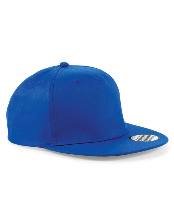 Beechfield 5 Panel Snapback Rapper Cap | Unisex | Flat Peak | 9 Colours | One Size - Hat - Logo Free Clothing
