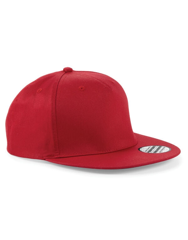 Beechfield 5 Panel Snapback Rapper Cap | Unisex | Flat Peak | 9 Colours | One Size - Hat - Logo Free Clothing