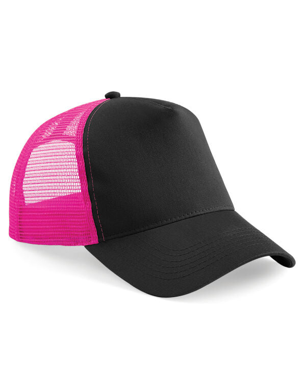 Beechfield Snapback Trucker Cap | Unisex | Two Tone | 5 Panel | 24 Colours | One Size - Hat - Logo Free Clothing