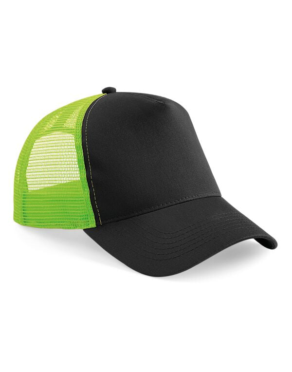 Beechfield Snapback Trucker Cap | Unisex | Two Tone | 5 Panel | 24 Colours | One Size - Hat - Logo Free Clothing