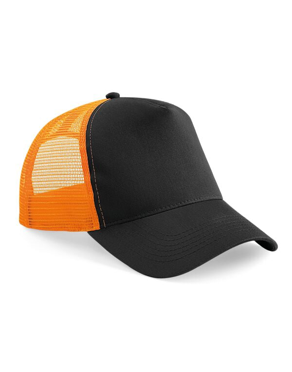 Beechfield Snapback Trucker Cap | Unisex | Two Tone | 5 Panel | 24 Colours | One Size - Hat - Logo Free Clothing