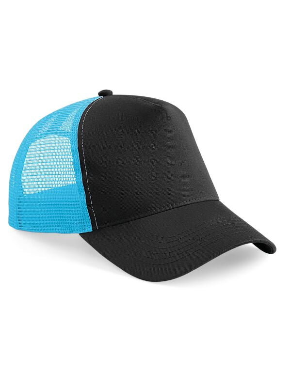 Beechfield Snapback Trucker Cap | Unisex | Two Tone | 5 Panel | 24 Colours | One Size - Hat - Logo Free Clothing
