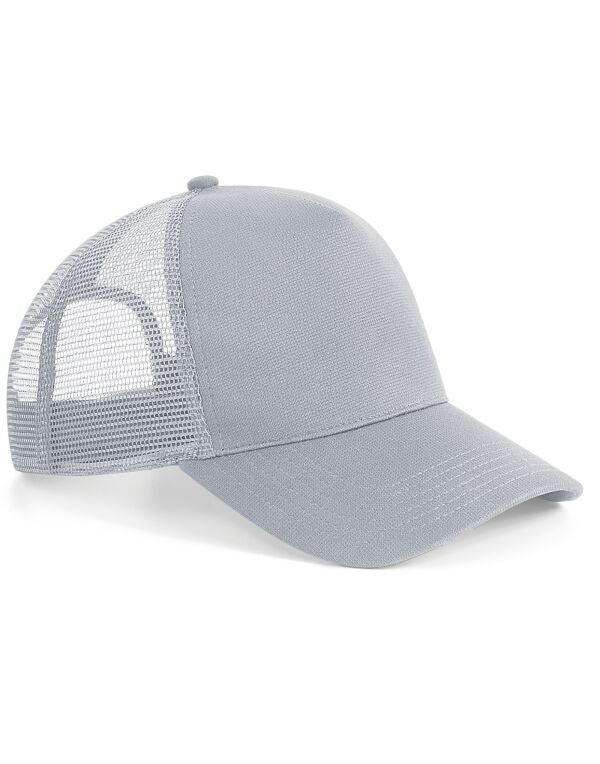 Beechfield Microknit Snapback Trucker Cap | Unisex | 5 Panel | 3 Colours | One Size - Hat - Logo Free Clothing