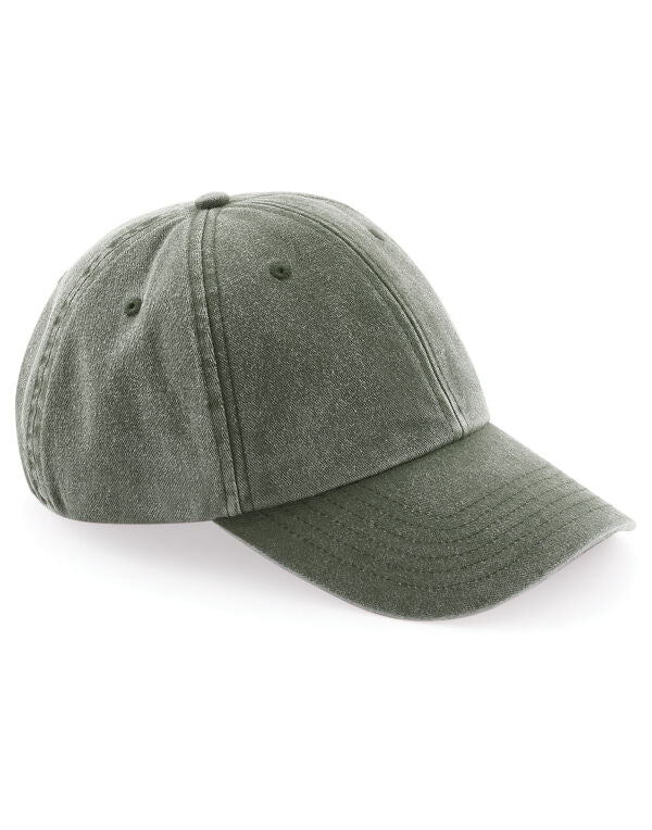 Beechfield Low Profile Vintage Cap | Unisex | Heavy Washed Cotton | 17 Colours | One Size - Hat - Logo Free Clothing