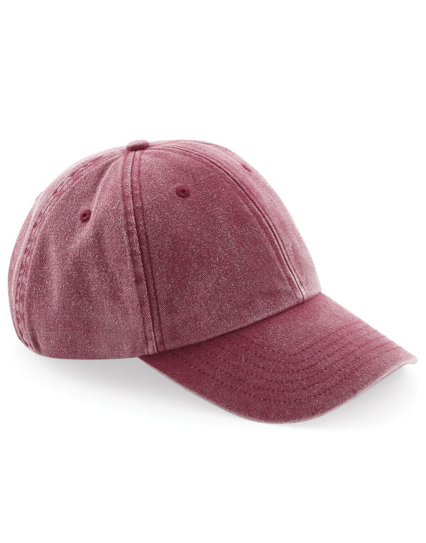 Beechfield Low Profile Vintage Cap | Unisex | Heavy Washed Cotton | 17 Colours | One Size - Hat - Logo Free Clothing