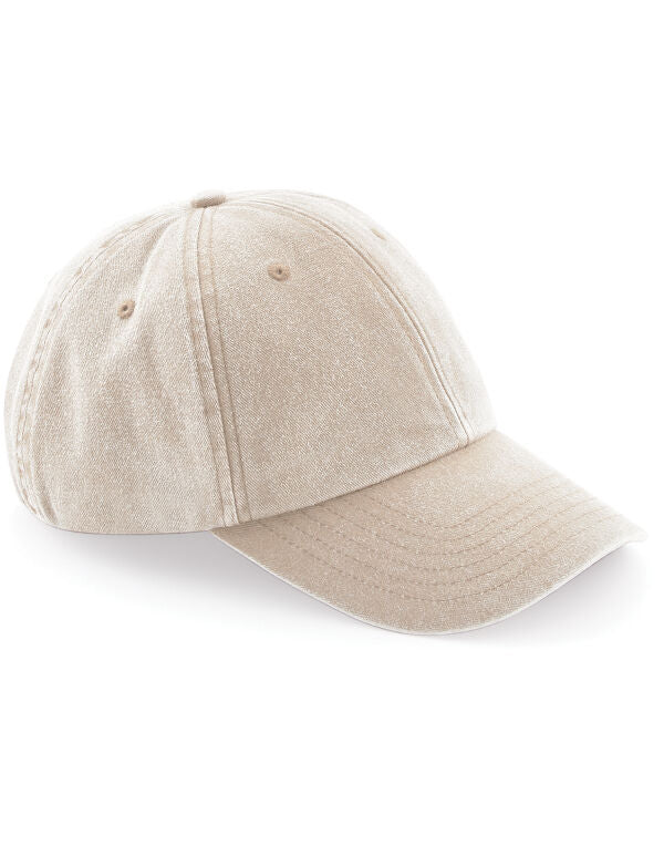 Beechfield Low Profile Vintage Cap | Unisex | Heavy Washed Cotton | 17 Colours | One Size - Hat - Logo Free Clothing