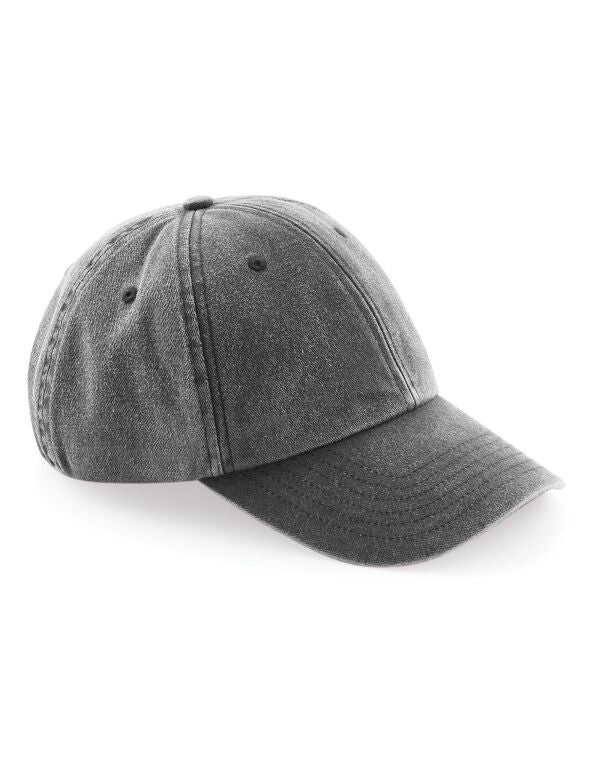 Beechfield Low Profile Vintage Cap | Unisex | Heavy Washed Cotton | 17 Colours | One Size - Hat - Logo Free Clothing