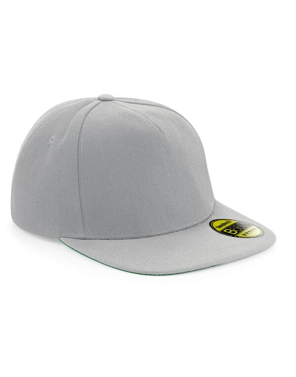 Beechfield Original Flat Peak Snapback Cap | Unisex | 5 Panel | 9 Colours | One Size - Hat - Logo Free Clothing