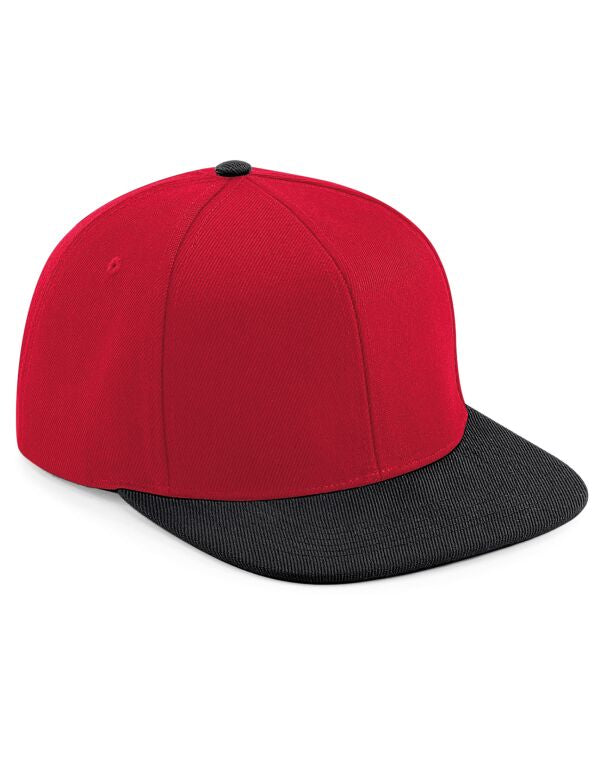 Beechfield Original Flat Peak 6 Panel Snapback Cap | Unisex | 5 Colours | One Size - Hat - Logo Free Clothing