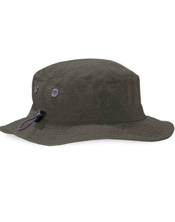 Beechfield Cargo Bucket Hat | Unisex | UPF 50+ | Cord Adjustment | 5 Colours | One Size - Hat - Logo Free Clothing