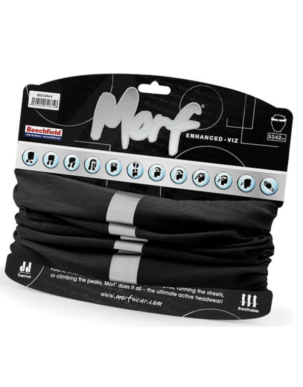 Beechfield Morf® Enhanced-Viz | Unisex | Snood | Breathable | Reflective | One Size - Scarf - Logo Free Clothing