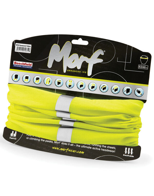 Beechfield Morf® Enhanced-Viz | Unisex | Snood | Breathable | Reflective | One Size - Scarf - Logo Free Clothing