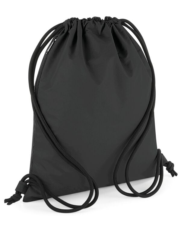 BagBase Reflective Drawstring Bag | 15 Litre Capacity | Hidden Pocket | Black or Silver | One Size