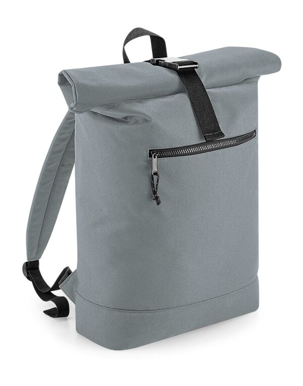 BagBase Recycled Roll Top Backpack | 20 Litre Rucksack | Laptop Storage to 15.6" | 7 Colours | One Size